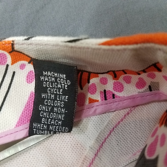 Ideology skirt pink orange retro flowers size 2 - Picture 7 of 11